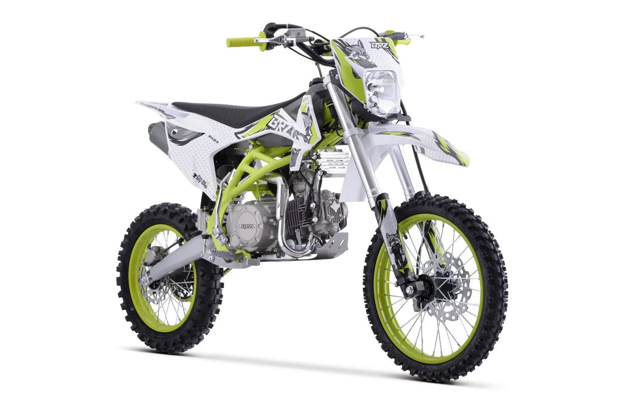 BRZ Racing Pro 160cc Manual Dirt Bike 17/14 Big Wheel Blue