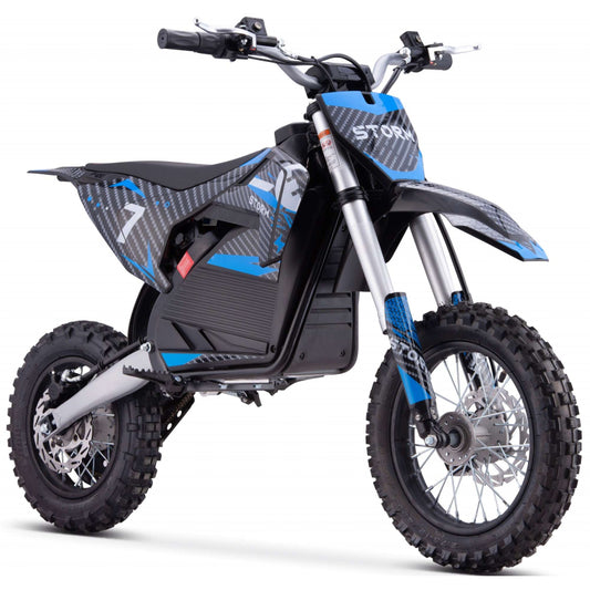 Kids 1200W 48V Electric Dirt Bike Blue