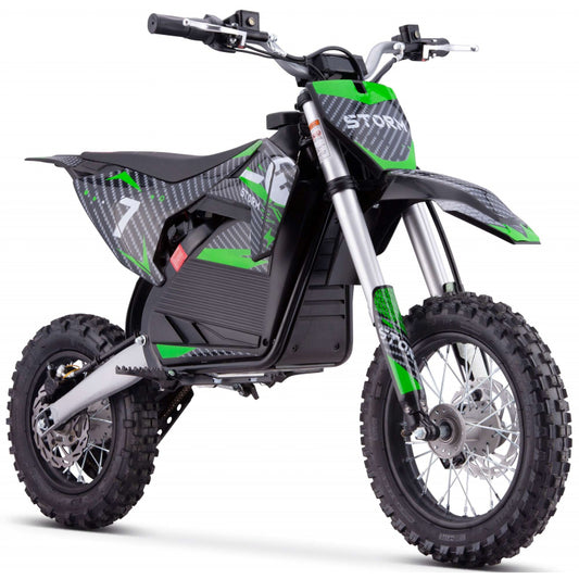 Kids 1200W 48V Electric Dirt Bike Green