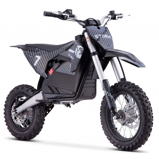Kids 1200W 48V Electric Dirt Bike Black