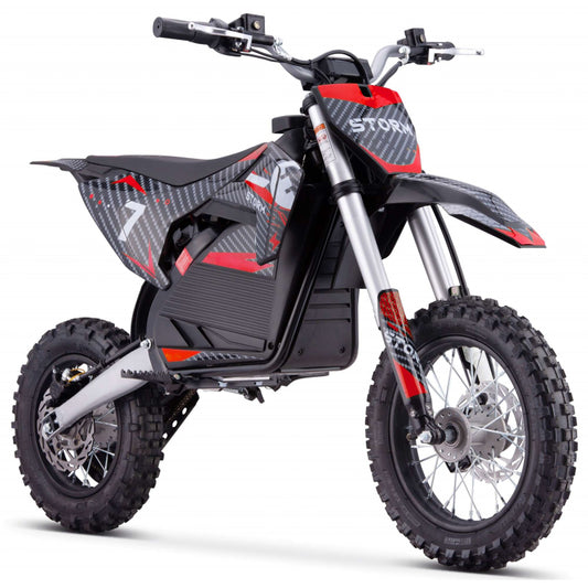Kids 1200W 48V Electric Dirt Bike Red
