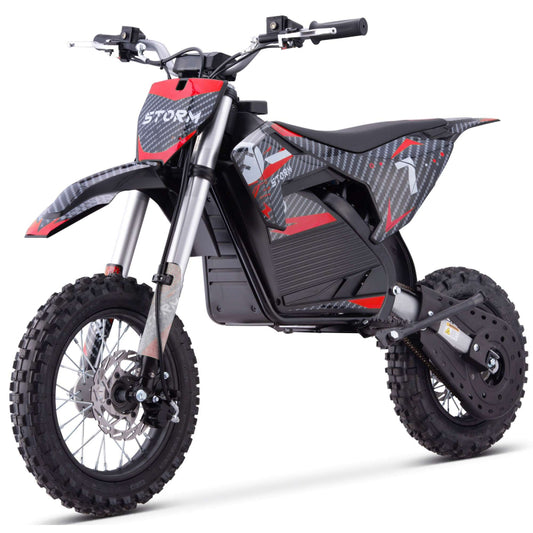 Kids 1200W 48V Electric Dirt Bike Red