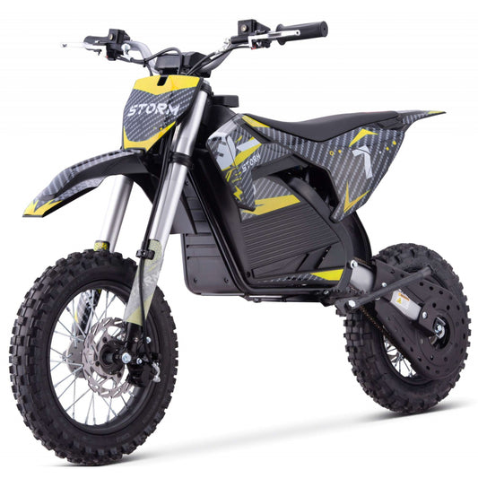 Kids 1200W 48V Electric Dirt Bike Yellow