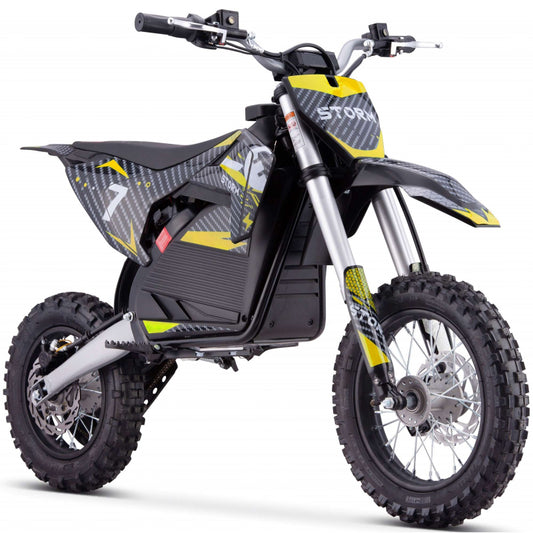 Kids 1200W 48V Electric Dirt Bike Yellow