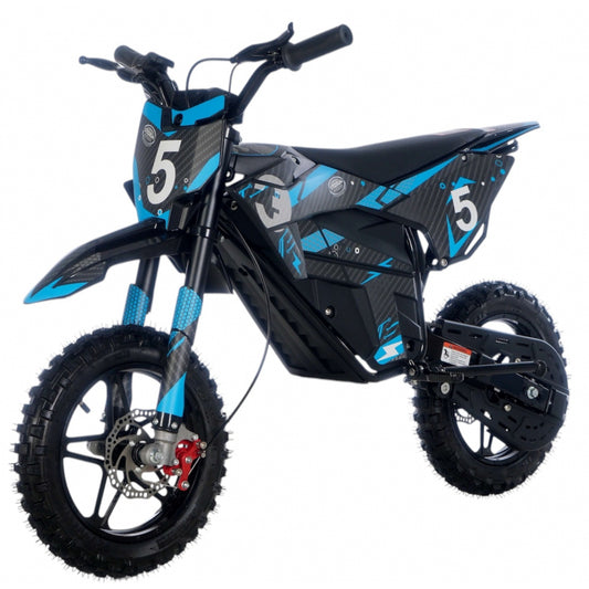 Kids 800W 36V Electric Dirt Bike Blue