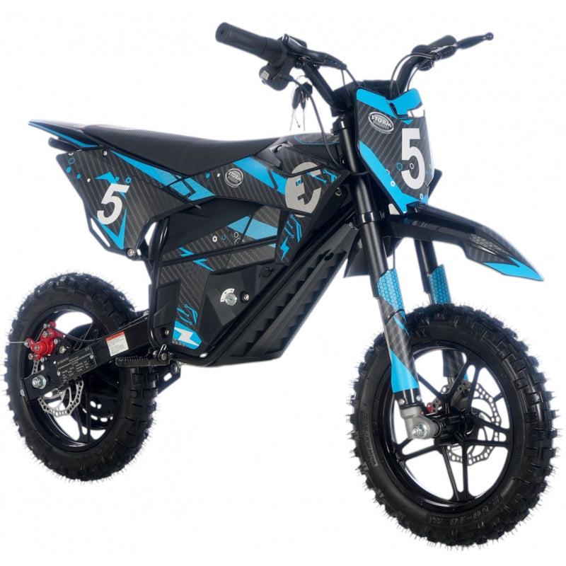 Kids 800W 36V Electric Dirt Bike Blue