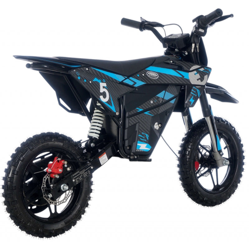 Kids 800W 36V Electric Dirt Bike Blue