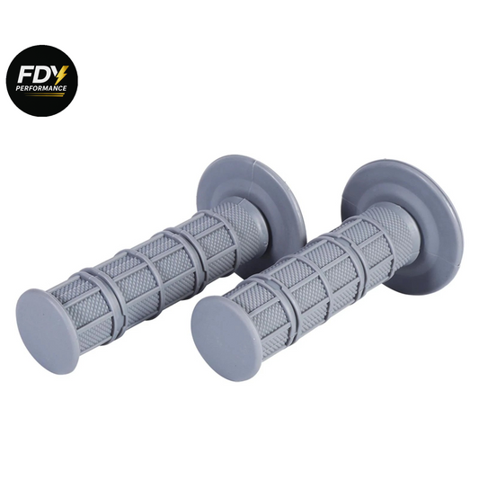 Gray Motorbike Handlebar Grips – Premium Quality, Universal Fit, Anti-Vibration, Comfortable Rubber