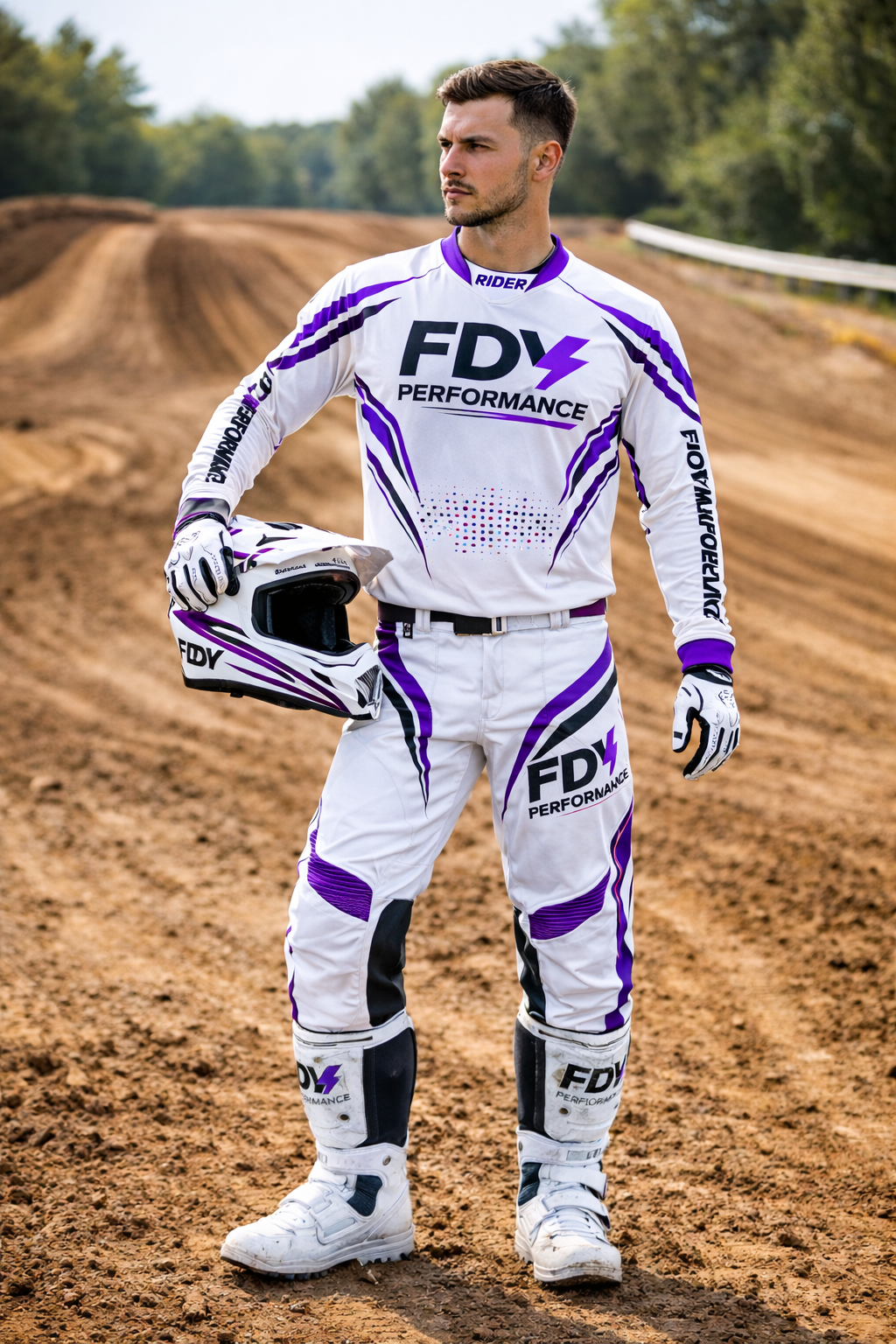 FDY Performance Factory MX Race Kit Purple & Black  – Custom Motocross Jersey & Pants