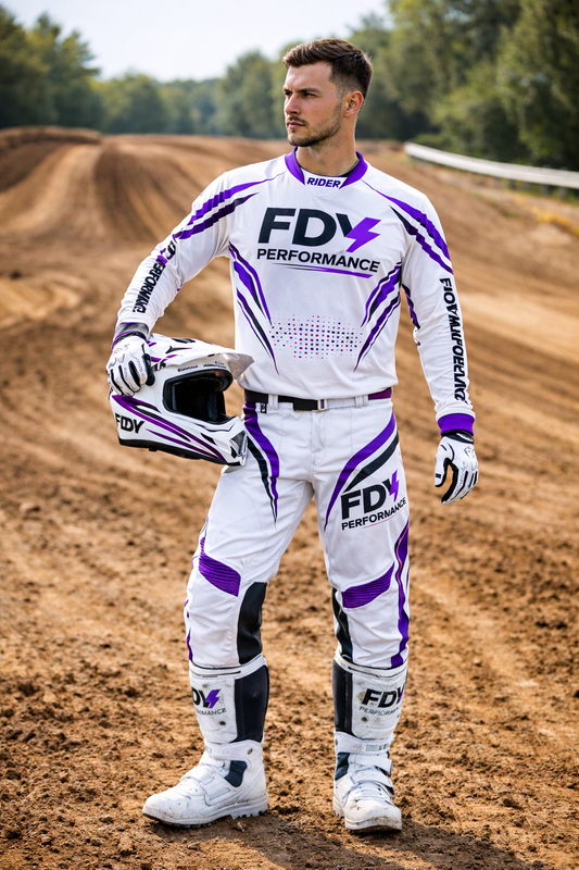 FDY Performance Factory MX Race Kit Purple & Black  – Custom Motocross Jersey & Pants