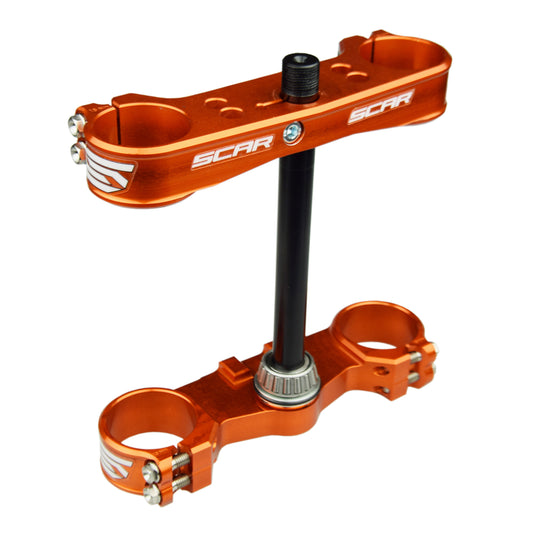 Triple Clamp Set 04-24 Husqvarna SX TC Mc 85 SCAR Racing S5416OR 16mm Offset Orange 7075-T6 S5412OR