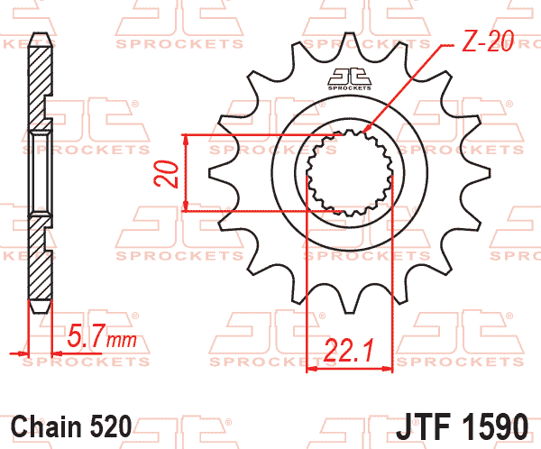Front Sprocket JTF1590.12 Jt