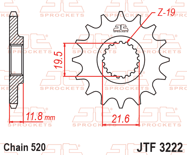 Front Sprocket JTF3222.11 Jt