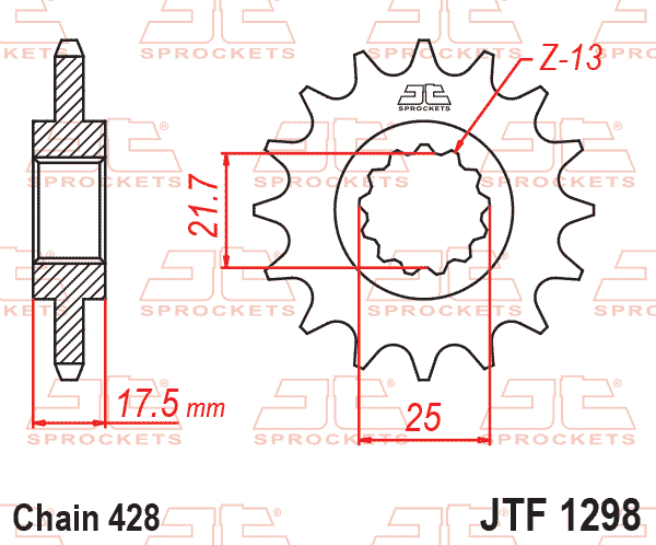 Front Sprocket JTF1298.17 428