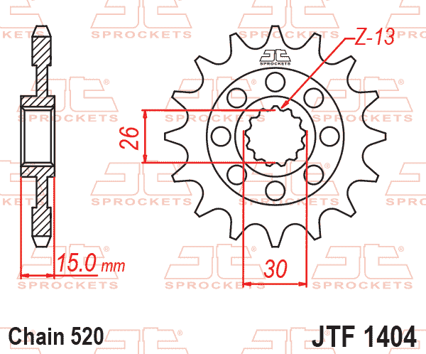 Front Sprocket JTF1404.17 Jt, Bmw 520 Chain Conversion