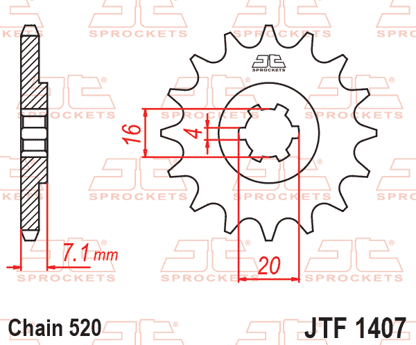 Front Sprocket JTF1407.10 Jt