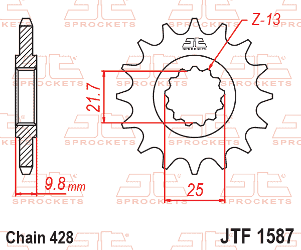 Front Sprocket JTF1587.19 Jt