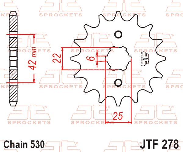 Front Sprocket JTF278.17 Jt, Honda Road