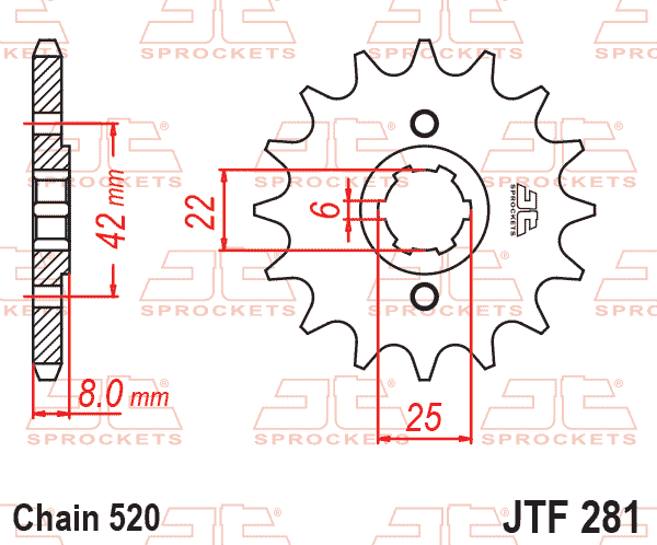 Front Sprocket JTF281.15 Jt