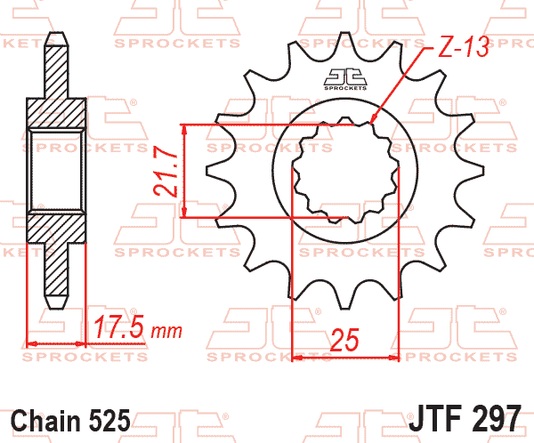 Front Sprocket JTF297.16 Jt