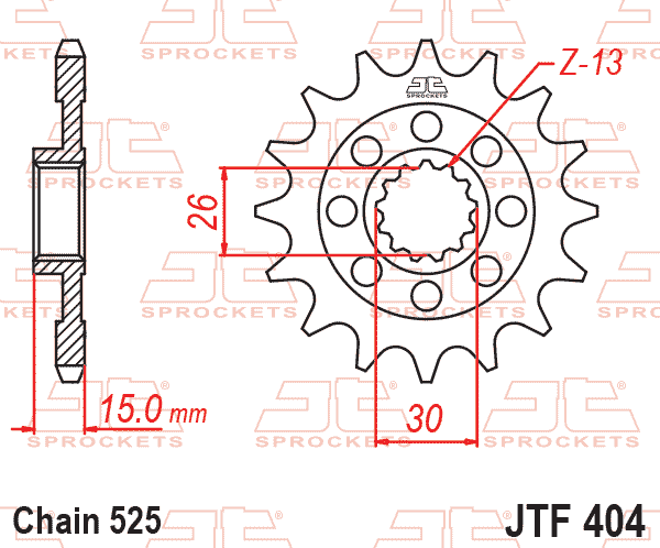Front Sprocket JTF404.17 Jt