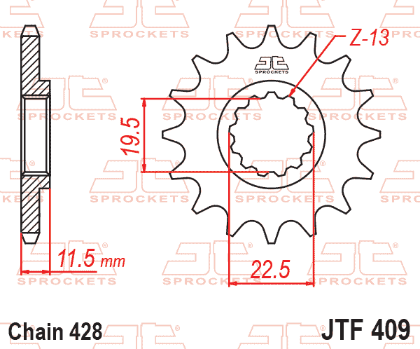 Front Sprocket JTF409.16 Jt