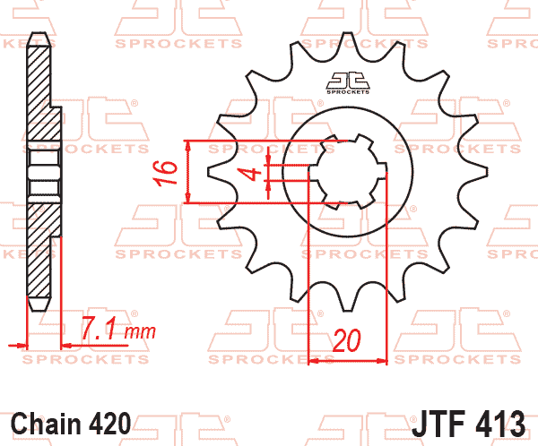 Front Sprocket JTF413.13 Jt