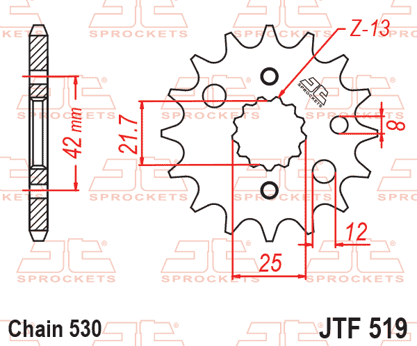 Front Sprocket JTF519.16 Jt