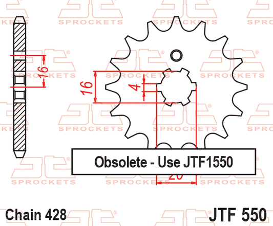 Front Sprocket JTF550.14 Jt