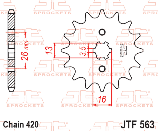 Front Sprocket JTF563.11 Jt, 563 / JTF562
