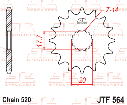 Front Sprocket JTF564.13 Jt