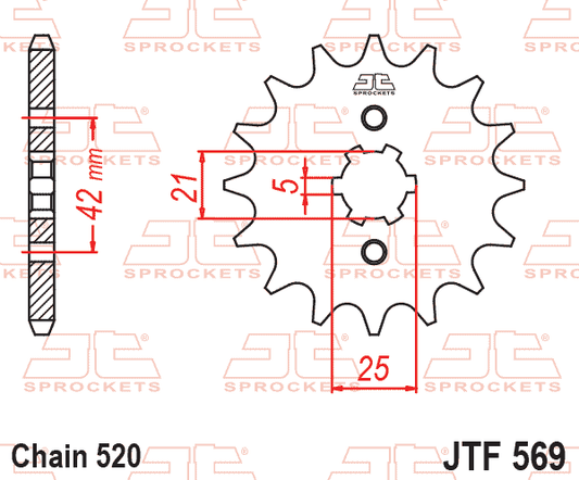Front Sprocket JTF569.14 Jt JF569.14