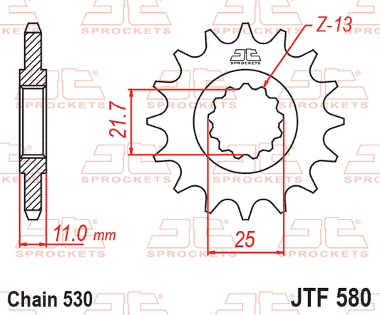 Front Sprocket JTF580.17 Jt