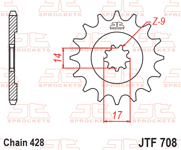 Front Sprocket JTF708.14 Jt