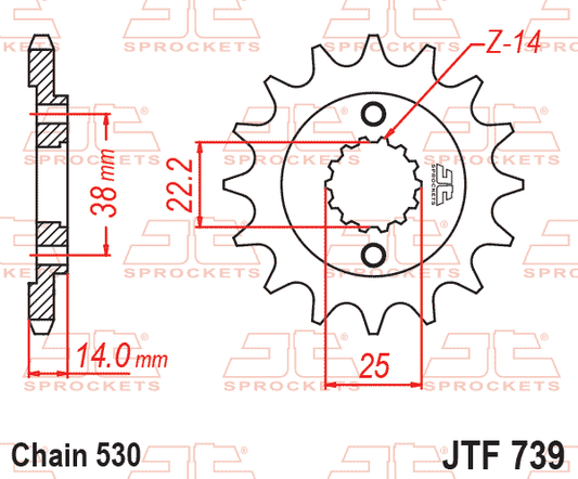 Front Sprocket JTF739.15 Jt