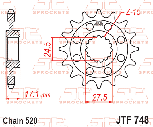 Front Sprocket JTF748.15 Jt Ducati