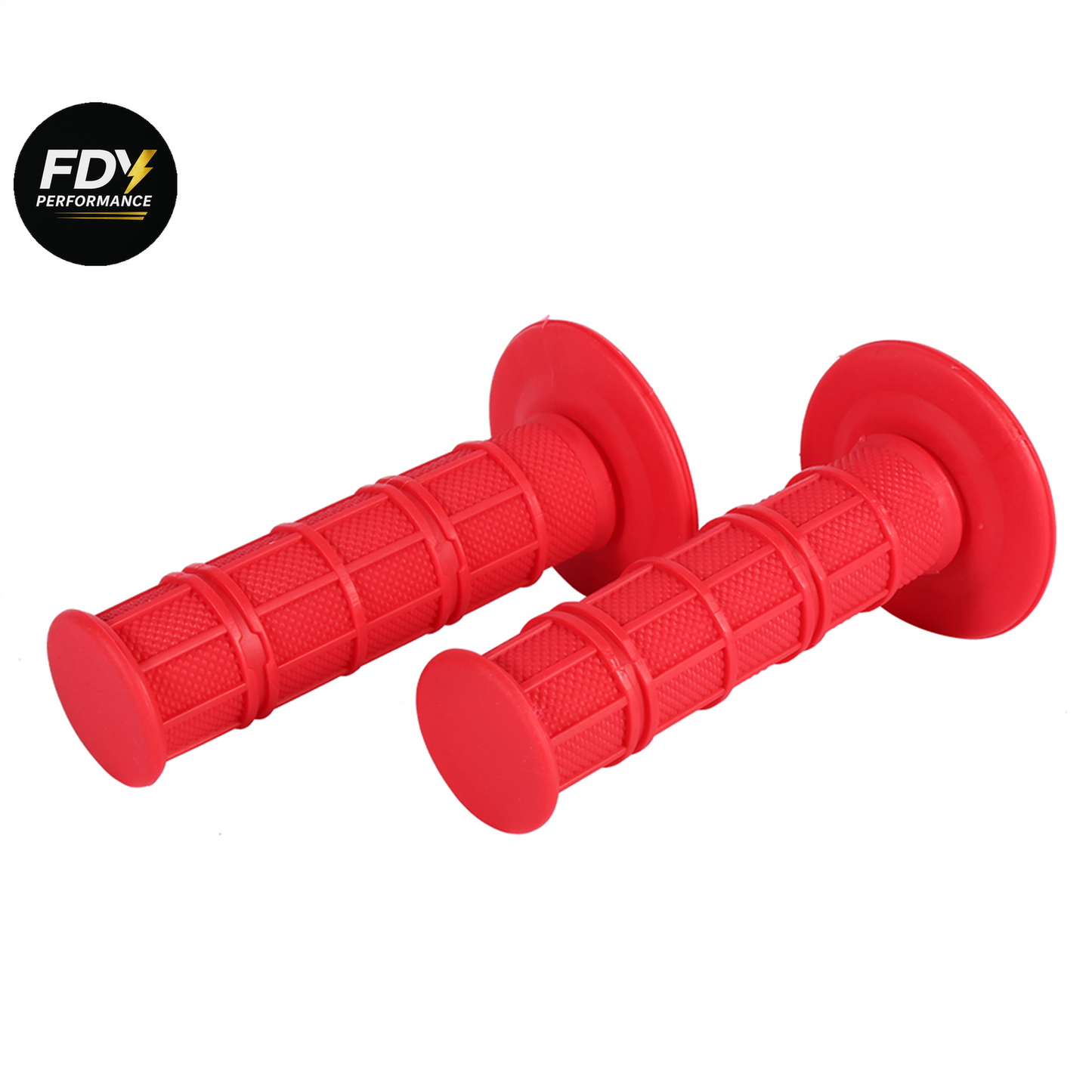 RED Motorbike Handlebar Grips – Premium Quality, Universal Fit, Anti-Vibration, Comfortable Rubber
