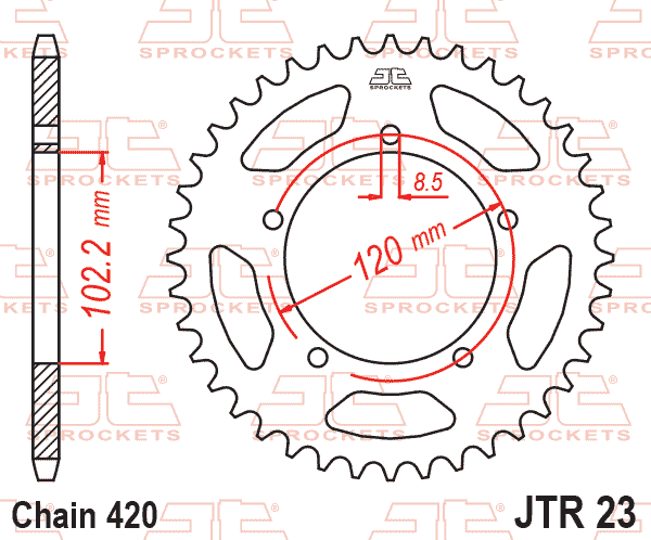 Rear Sprocket JTR23.47 Jt 520