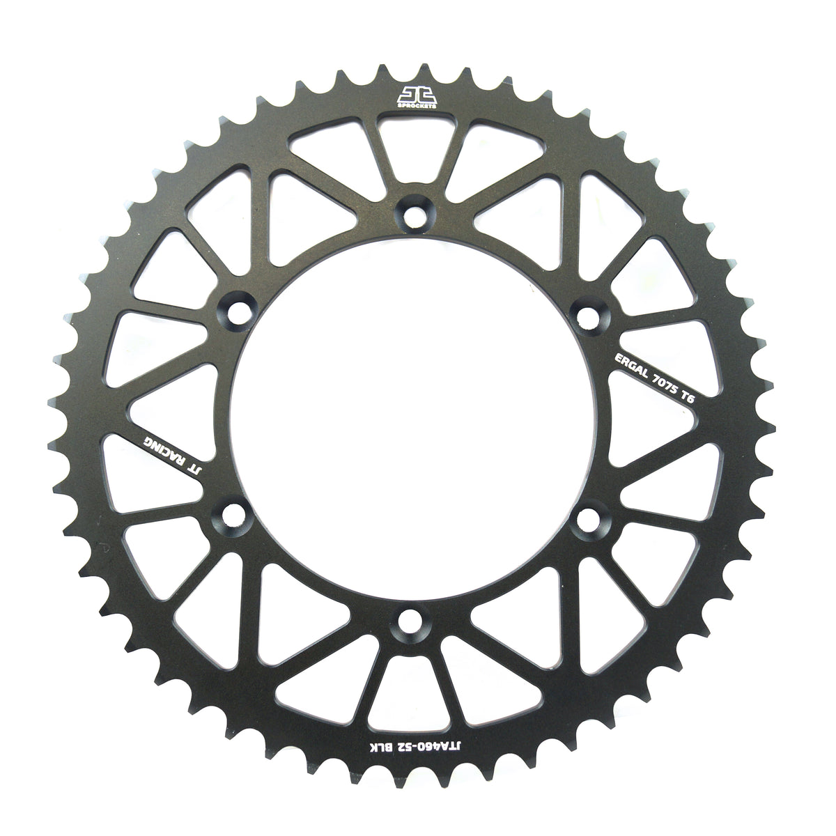 Rear Sprocket Alloy Black 460, JTA460.52BLK 7075-T6 Aluminium