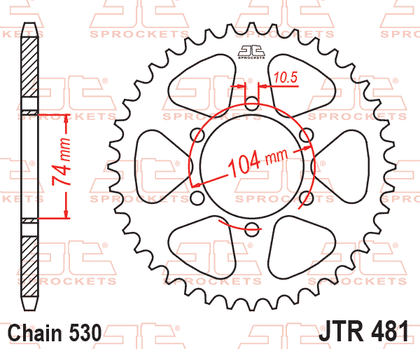 Rear Sprocket JTR481.45 Jt