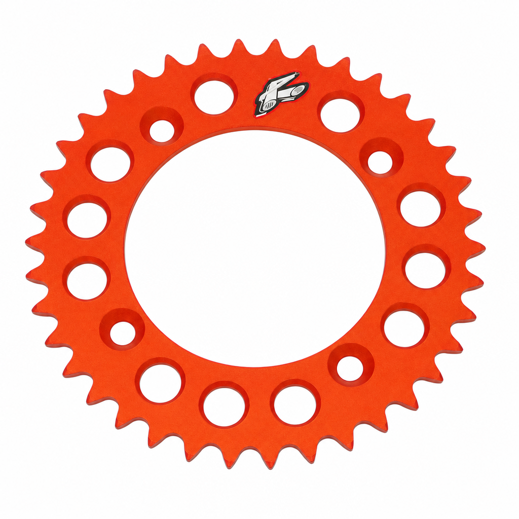 Rear Sprocket Renthal 491, KTM/Husky 50 14-25, 38T Orange, 491--415-38P-OR
