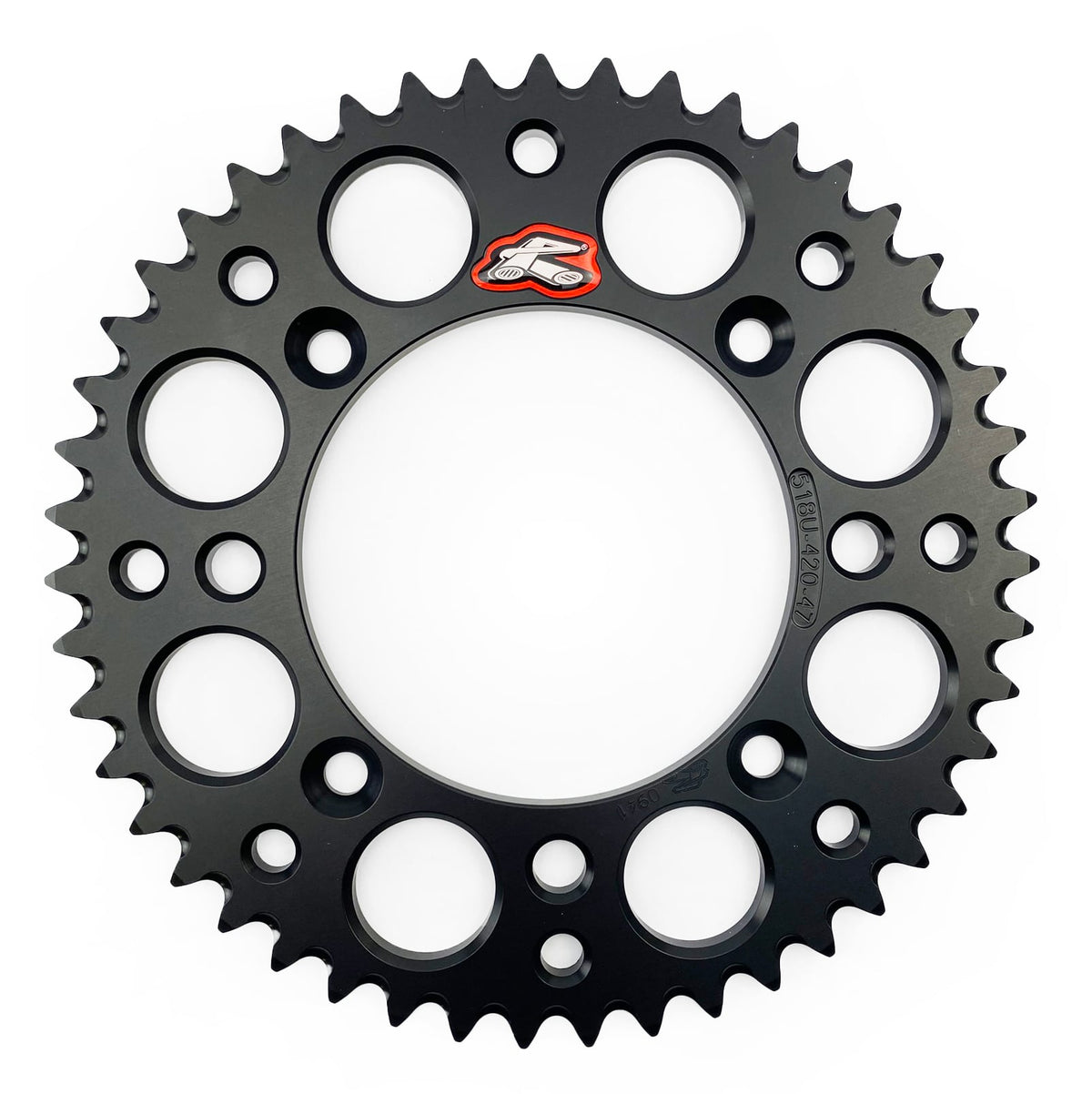 Rear Sprocket Black Alloy Renthal 47T, 2025 Gasgas/Husqvarna/KTM, Ultralite 518U-420-47GPBK