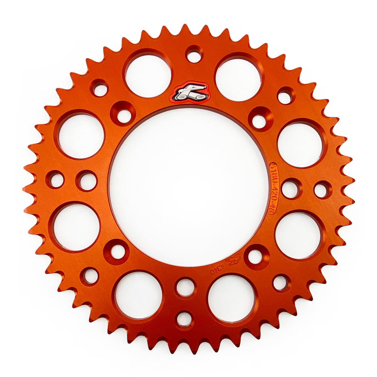 Rear Sprocket Orange Alloy Renthal 48T, 2025 Gasgas/Husqvarna/KTM, Ultralite 518U-420-48GPOR