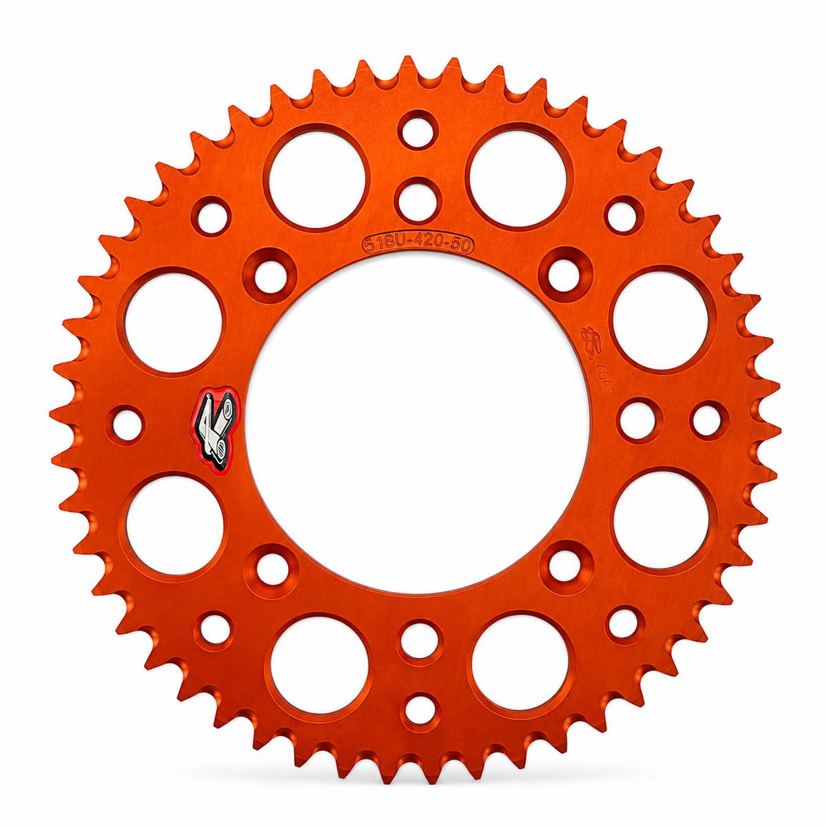 Rear Sprocket Orange Alloy Renthal 50T, 2025 Gasgas/Husqvarna/KTM, Ultralite 518U-420-50GPOR