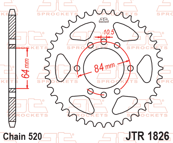 Rear Sprocket JTR1826.41 Jt SR1826-41