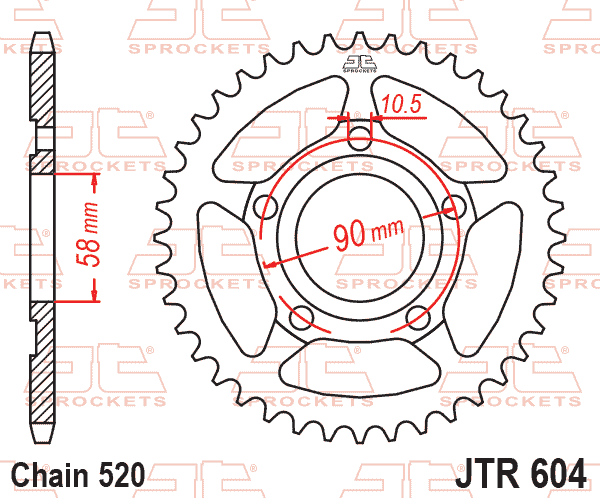 Rear Sprocket JTR604.35 Jt