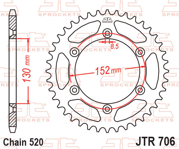 Rear Sprocket JTR706.46 Jt