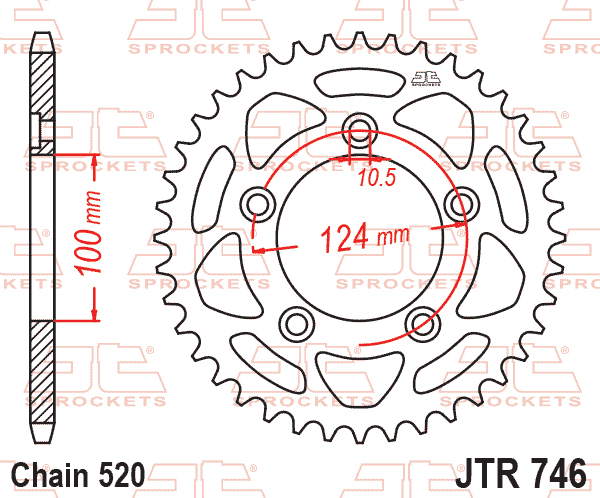 Rear Sprocket JTR746.44 Jt