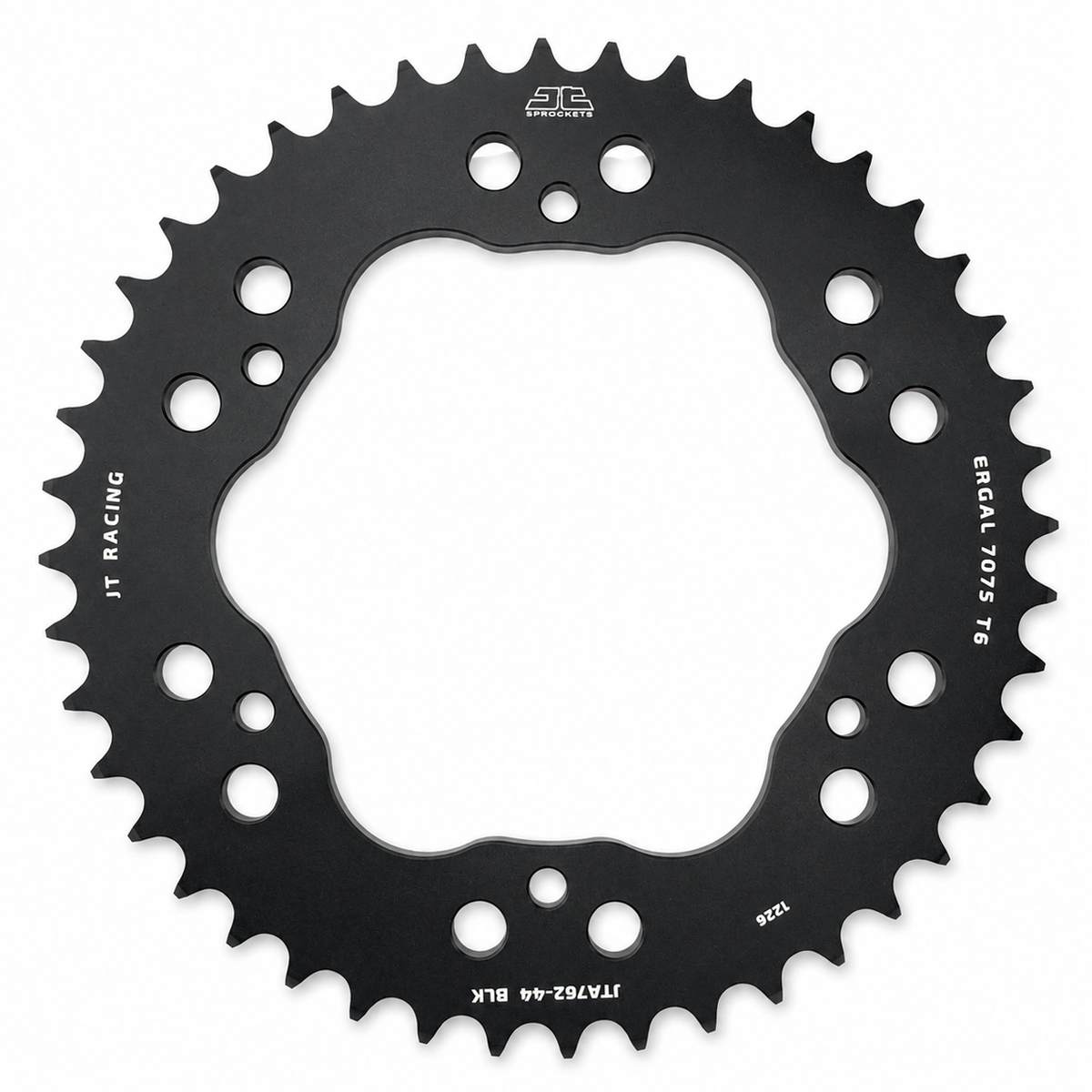 Rear Sprocket Alloy Black, JTA762.44BLK.7075-T6 Aluminium. Ducati 520 Chain Conversion