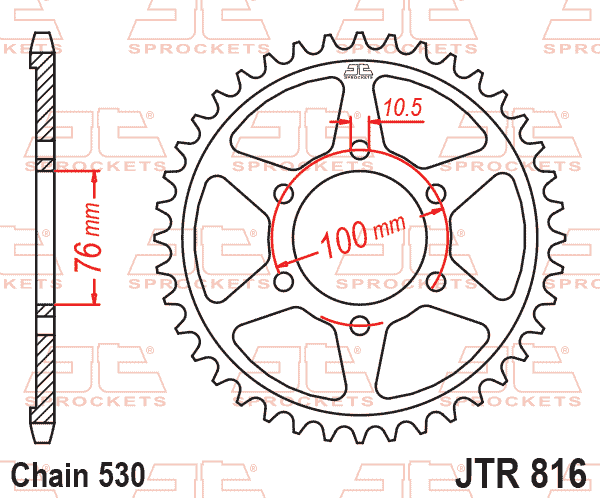 Rear Sprocket JTR816.46 Jt